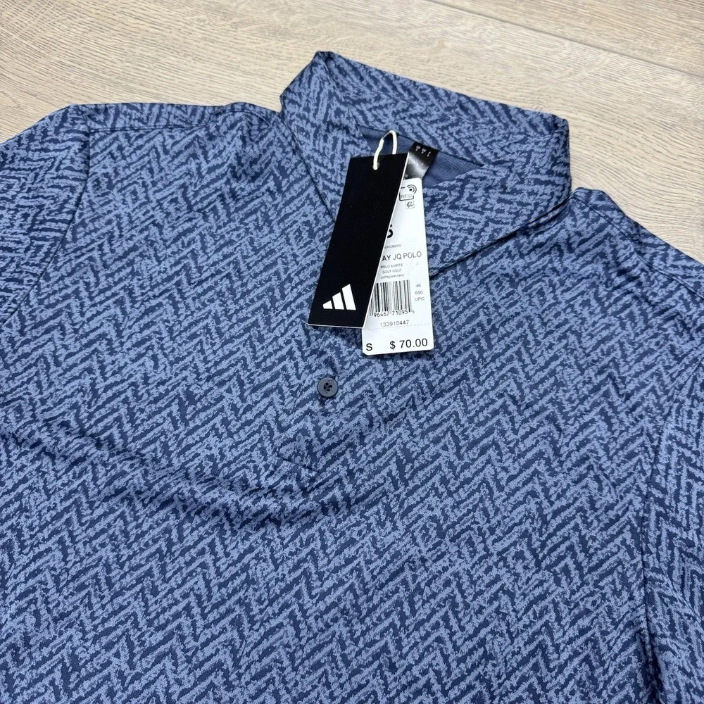 NWT Adidas Fairway JQ‎ Polo Collegiate Navy Men's Sz S Golf Preppy